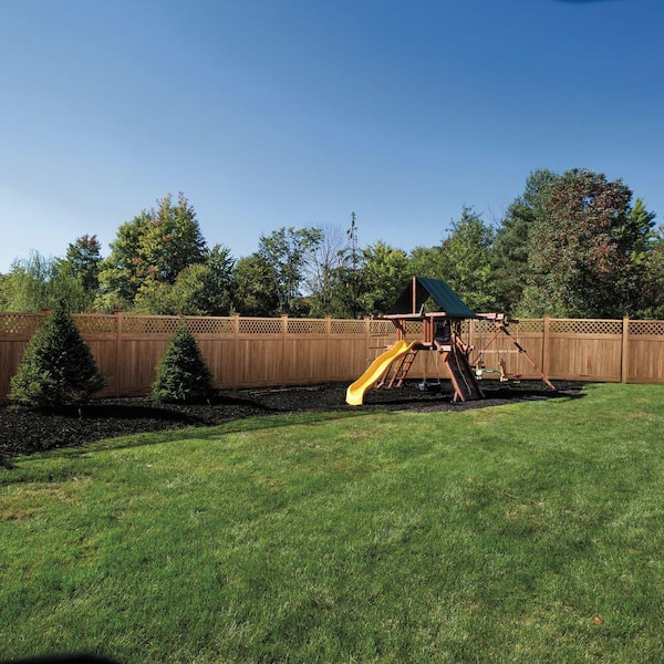 Barrette Outdoor Living Carlsbad 6x8 Cypress Semi-Privacy Vinyl Fence Panel