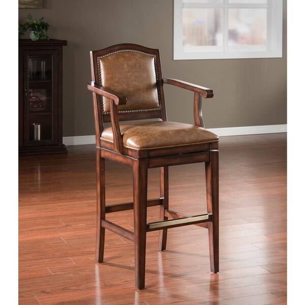 American Heritage Martinique 30 in. Cona Cushioned Bar Stool