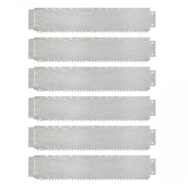 43.5. x 8.5 in. Galvanized Metal Landscape Edging-Flexible, Rustproof Lawn Border (6-Pack）