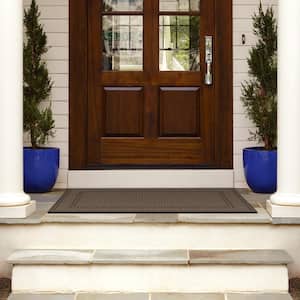 Mohawk Home Entryway Door Mat 1.5' x 2.5' All Weather Doormat Outdoor Non  Slip Recycled Rubber, Wipe Your Paws
