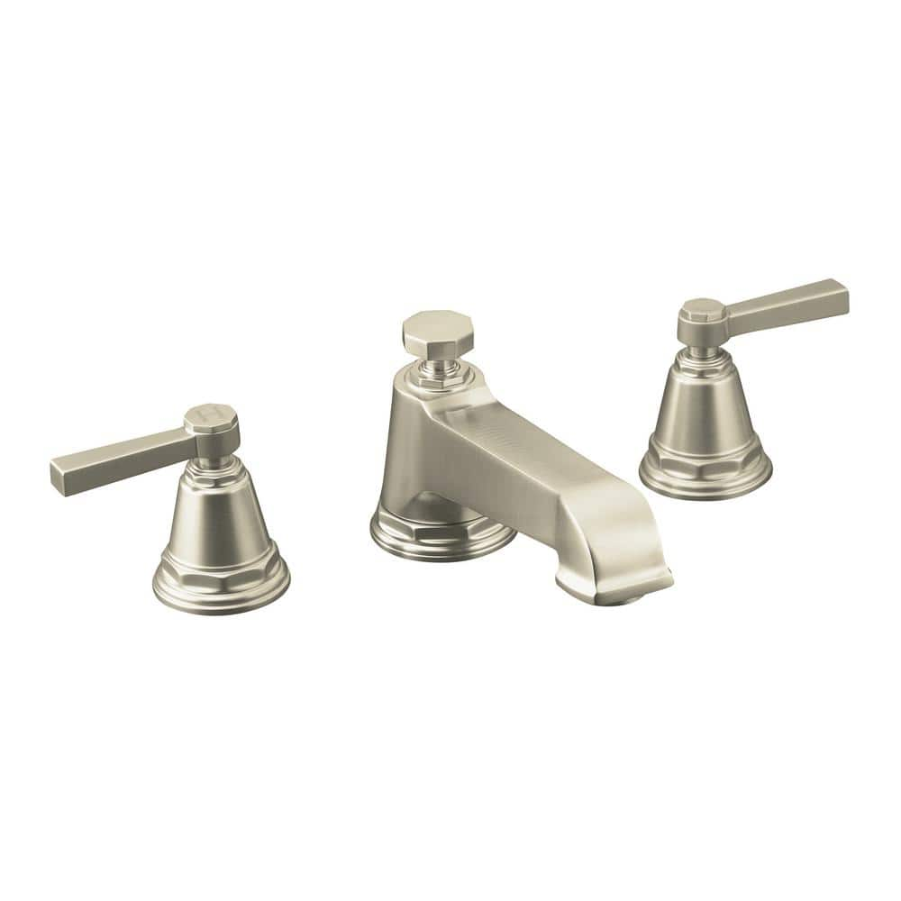 Kohler Pinstripe Pure Deck Mount Bath Faucet Trim In Vibrant Brushed Nickel T13140 4a Bn The 6851