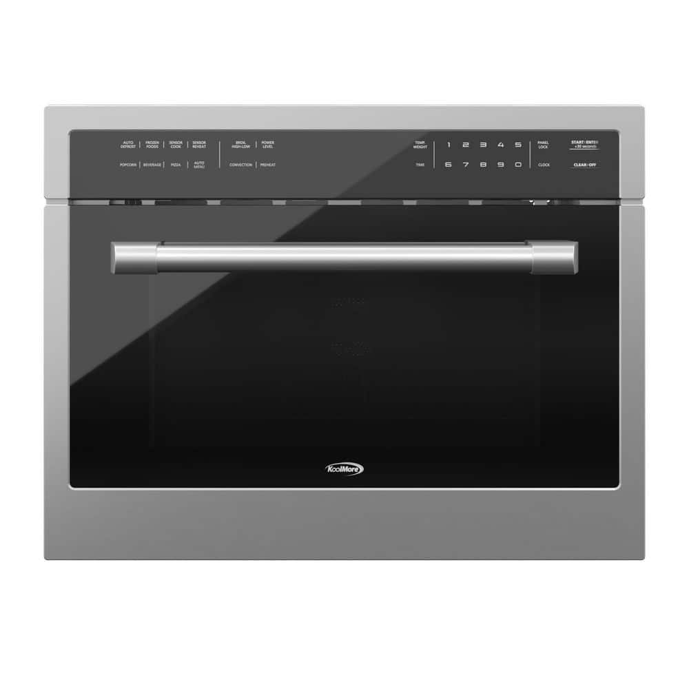 24 in. 1.6 cu. ft. Compact Convection Oven and Microwave Combo in Stainless-Steel