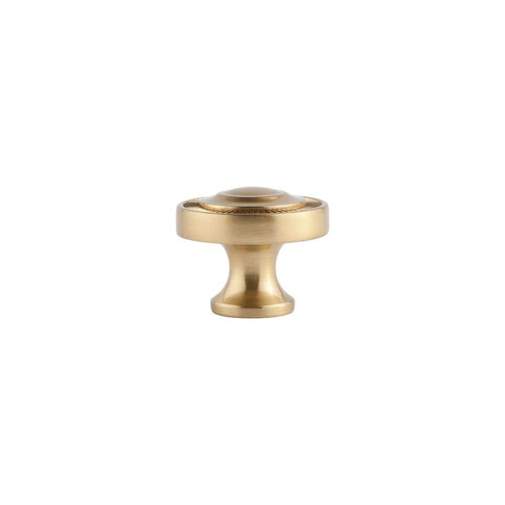 Minted Satin Brass Round Knob with Mounting Hardware