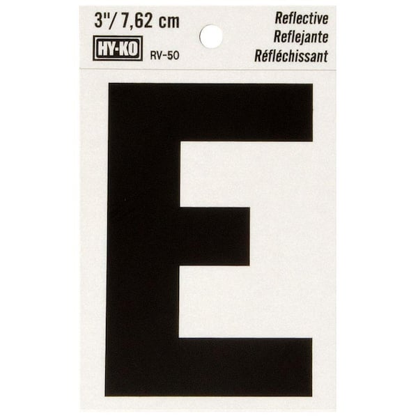 HY-KO 3 in. Vinyl Reflective Letter E