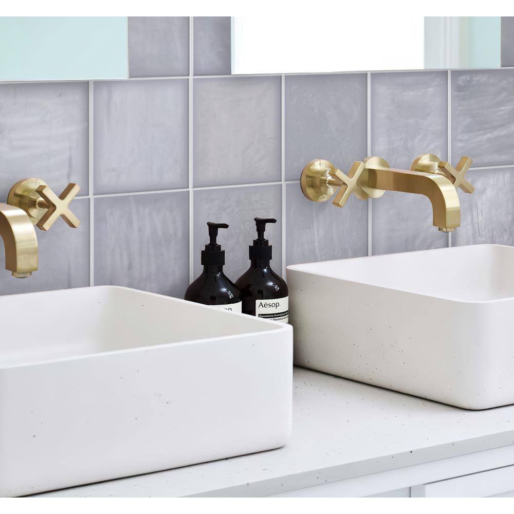 Lavanda Blue 5x5 Polished Ceramic Subway Tile