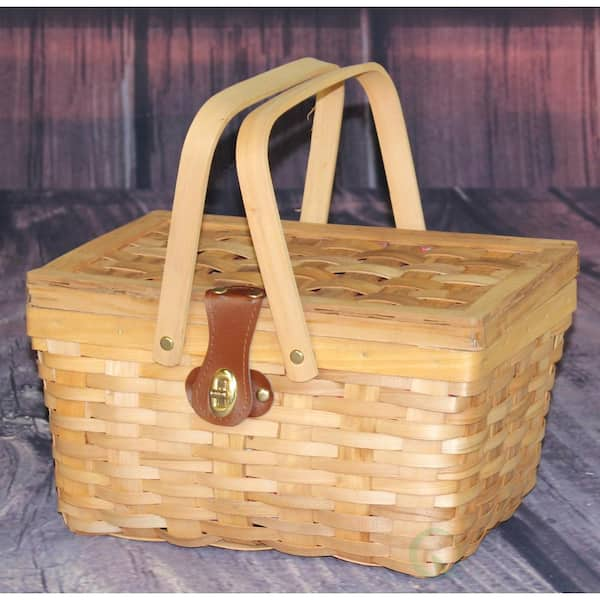 9 Gallon Waterproof Picnic Basket with Carry Handle, Large