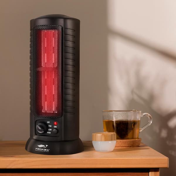 750-Watt/1500-Watt in Oscillating Ceramic Tower Fan Space Heater with Tip-Over Safety Switch and Handle