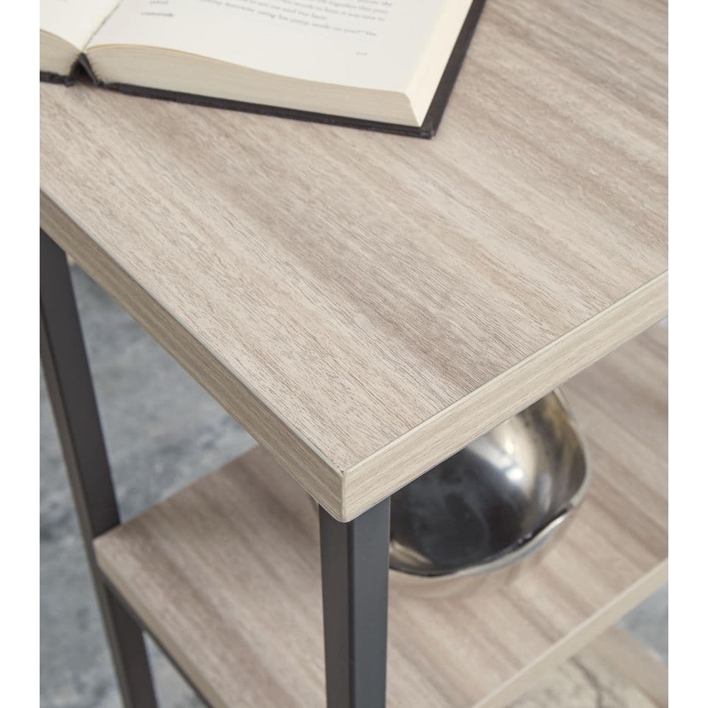 Contemporary Waylowe 48" Black and Beige Executive Home Office Desk