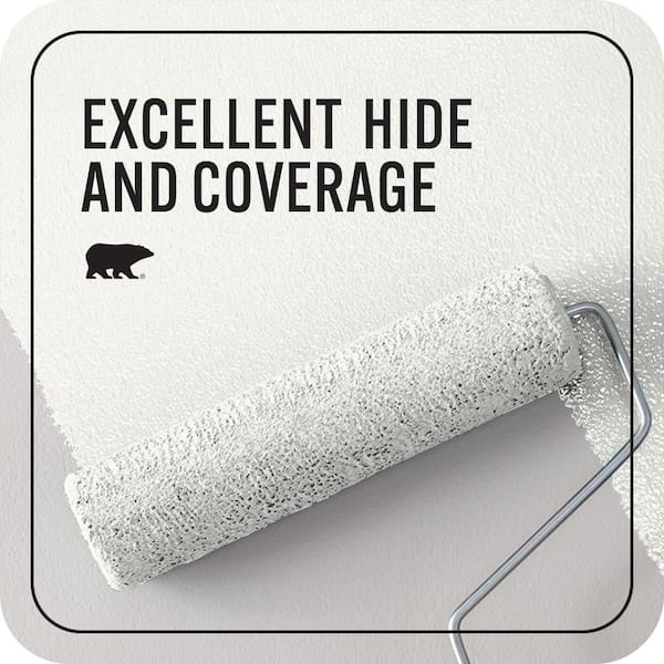 BEHR PREMIUM PLUS - 5 gal. Ultra Pure White Eggshell Enamel Low Odor Interior Paint & Primer