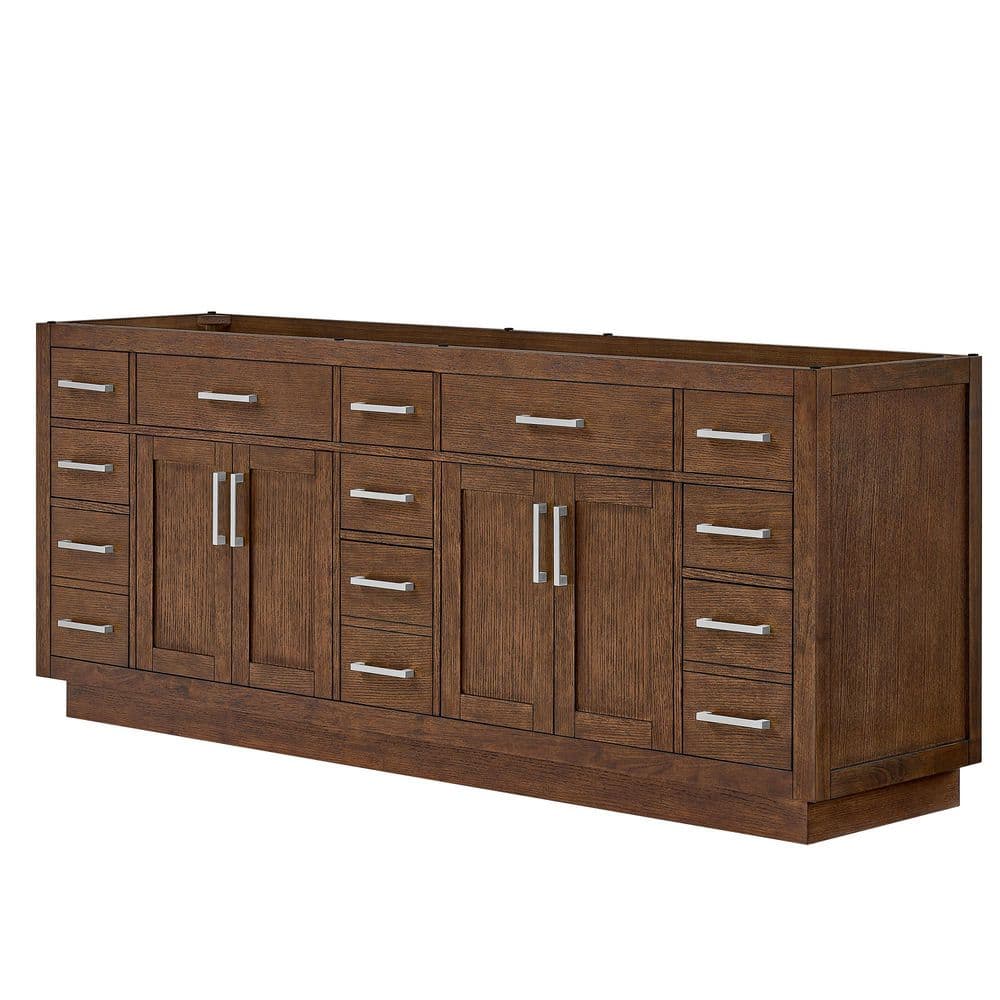 Beckett TK 83 in. Bath Vanity Cabinet without Top in Dark Oak price history on PriceWatchPro