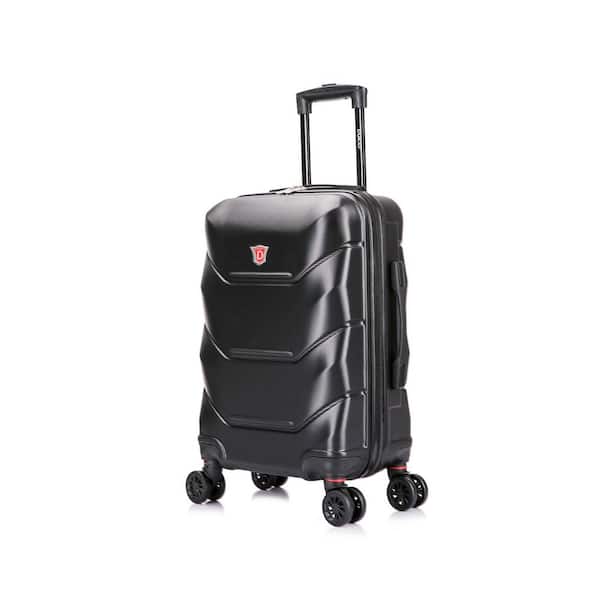 DUKAP Zonix 20 in. Black Lightweight Hardside Spinner Carry On
