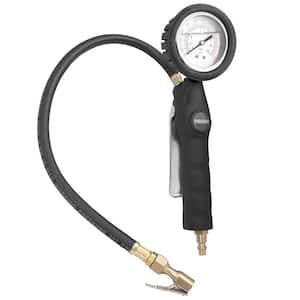 Analog Tire Inflator with Oil-Filled Pressure Gauge