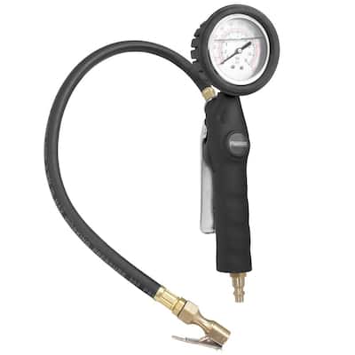 Analog Tire Inflator with Oil-Filled Pressure Gauge