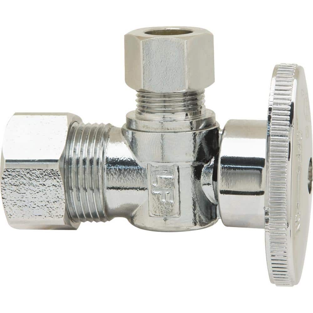 1/2 in. Nominal Compression x 3/8 in. Compression 1/4-Turn Brass Angle Stop-20 Pack price history on PriceWatchPro