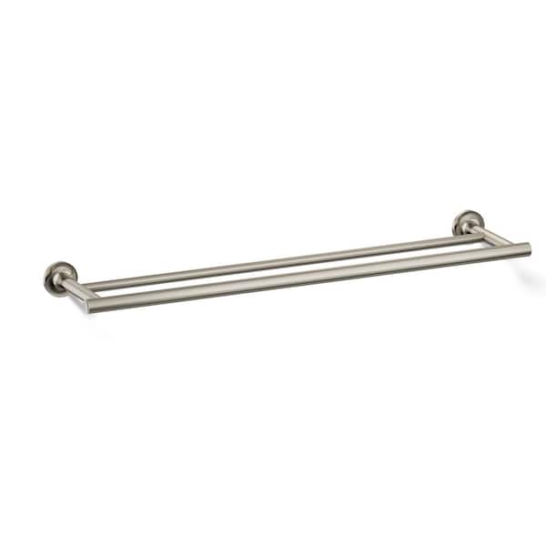 Purist 18 in. Wall Mounted Towel Bar in Vibrant Brushed Moderne Brass