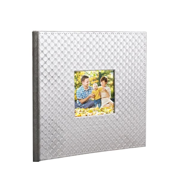 Premium Series Gray 4 x 6 Synthetic Leather 500-Pocket Photo Album