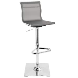 Mirage Silver Adjustable Height Bar Stool