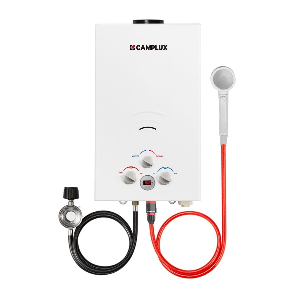 2.64 GPM 68,000 BTU Outdoor Portable Propane Tankless Water Heater with LED Display -  CAMPLUX, BW264-N1