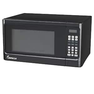 21-in. Width 1.1 cu.ft. in Black with Kitchen Timer 1000 Watt Countertop Microwave