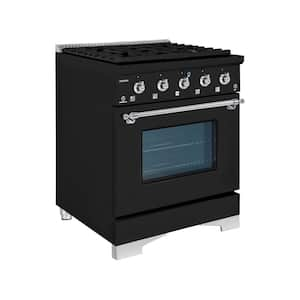 CLASSICO 30 in. 4 Burner Freestanding Single Oven Gas Range with Gas Stove and Gas Oven in Grey Family