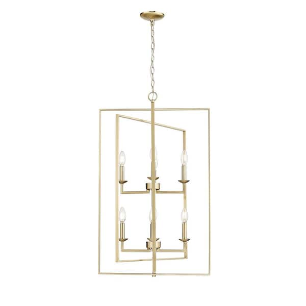 Millennium Lighting Nellis 8-Light 24 in. Modern Gold Pendant-Light