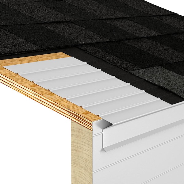 Amerimax Home Products F8 Open Face x 10 ft. White Aluminum