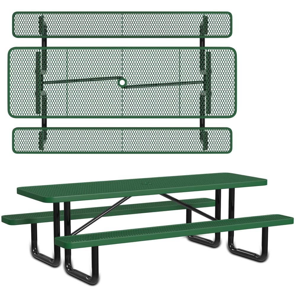 8 ft. Rectangle Portable Outdoor Commercial Metal Picnic Table price history on PriceWatchPro