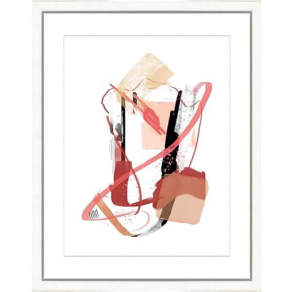 Vintage Print Gallery 16 in. x 20 in. "Modern Pink I" Framed Archival Paper Wall Art
