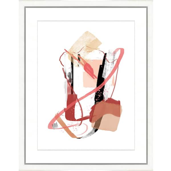 Vintage Print Gallery 22 in. x 28 in. "Modern Pink I" Framed Archival Paper Wall Art