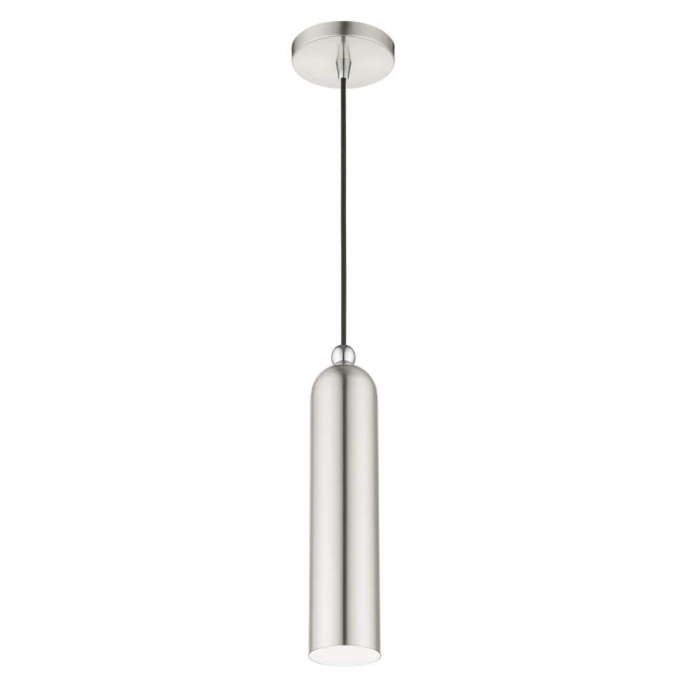 Ardmore Chic Mid-Century Brushed Nickel Single-Light Pendant