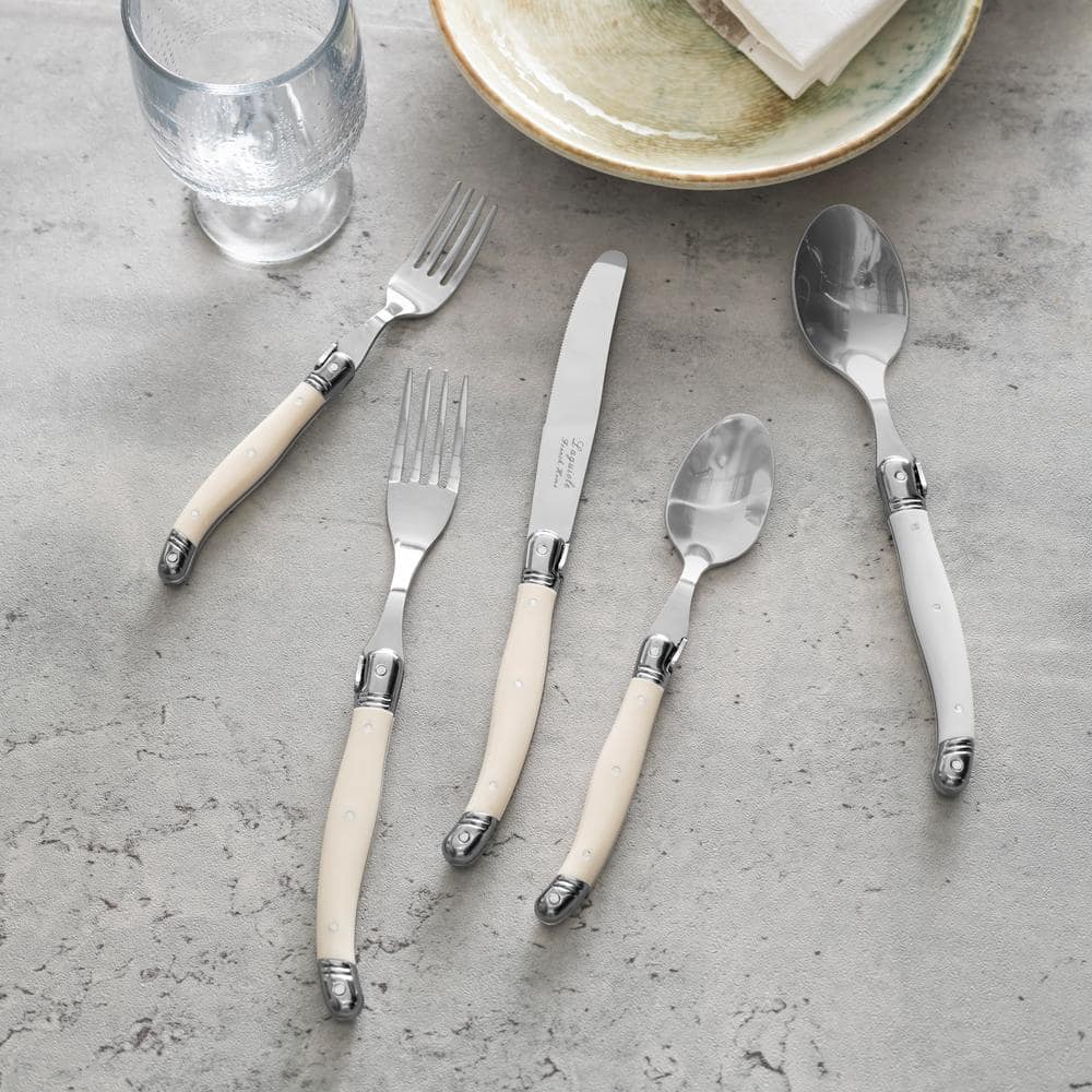 French Home French Home Laguiole Connoisseur 20-Piece 18/10 Stainless-Steel Flatware Set With Handles (Set of 20)