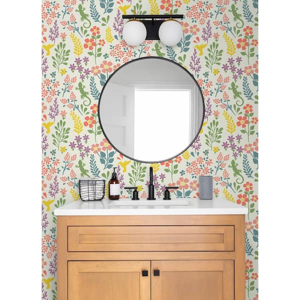 Karina Multi-Colored Meadow Paper Non-Pasted Matte Wallpaper