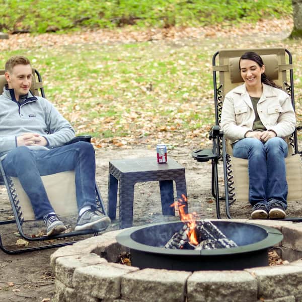 Sunnydaze 27 in. Round Steel Wood Burning Fire Pit Kit NB Sunnydaze 27 in. Round Steel Wood Burning Fire Pit Kit NB