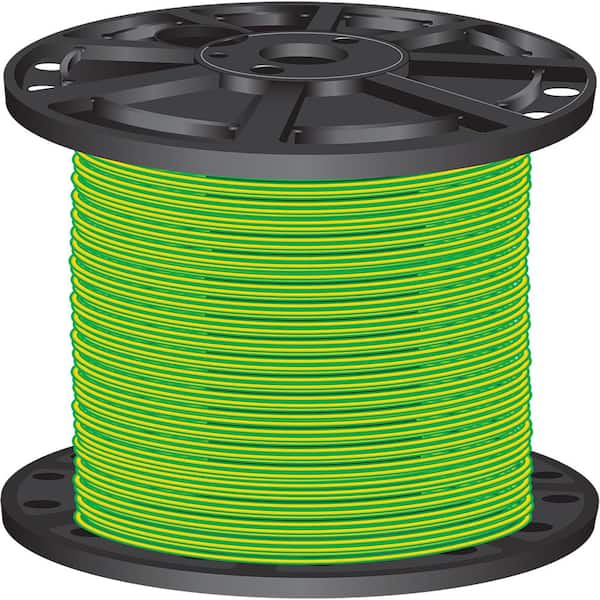 Southwire 2,500 ft. 12 Green/Yellow Solid CU THHN Wire
