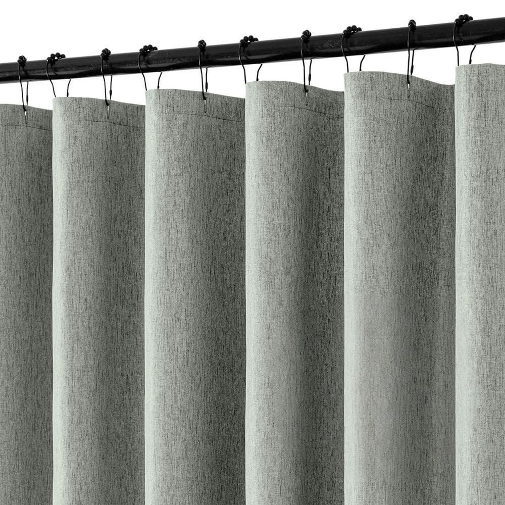 72 in. W x 108 in. L Waterproof Polyester Shower Curtain in Gray with 12 Metal Hooks for Bathroom Bathtub price history on PriceWatchPro