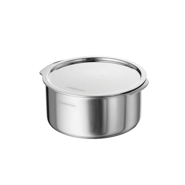 Utsava 2.4 qt. Tri-Ply Clad Stainless Steel Tope with Lid