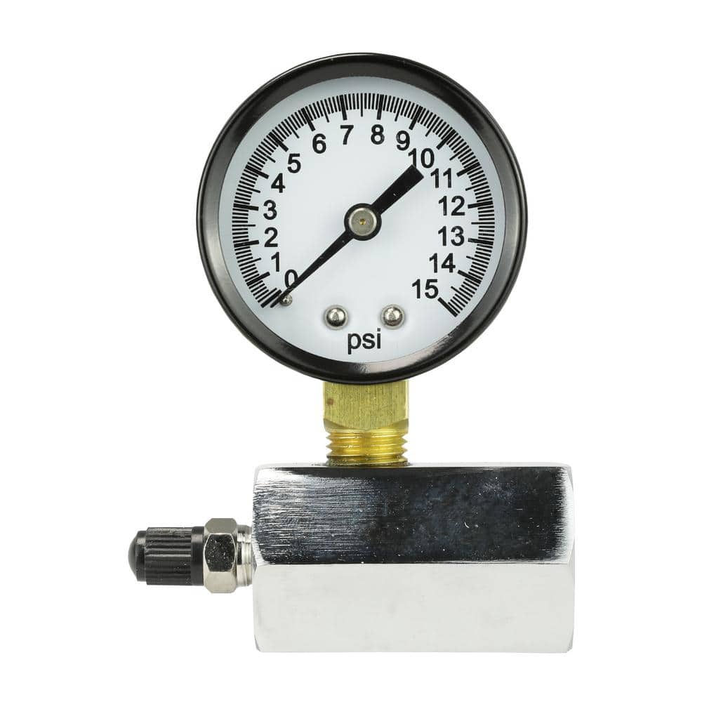 1pc 1/4 BSPT Low Pressure Gauge Air Compressor Meter Manometer 50mm 0-15 PSI 0-1 Bar for Fuel Air Oil Gas Water Wang shufang WSF-Adapters 