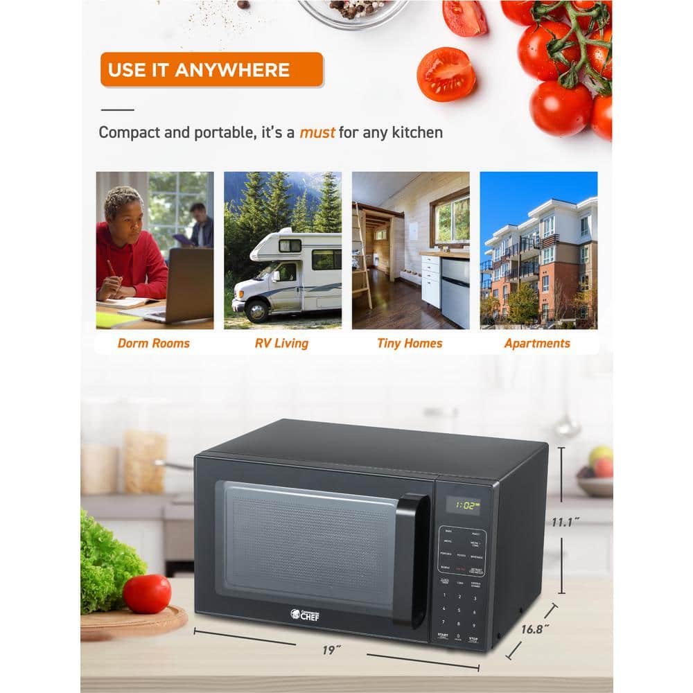 Black 0.9 Cu. Ft. Convection Microwave Air Fryer Combo