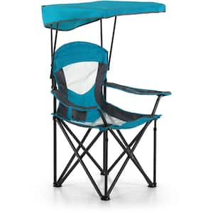 Fold up shop chair with canopy