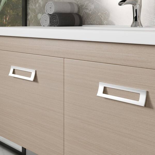 Eviva Orleans 38 in. W x 20 in. D x 23 in. H Single Sink Wallmount Bath Vanity in Light Oak with White Porcelain Top