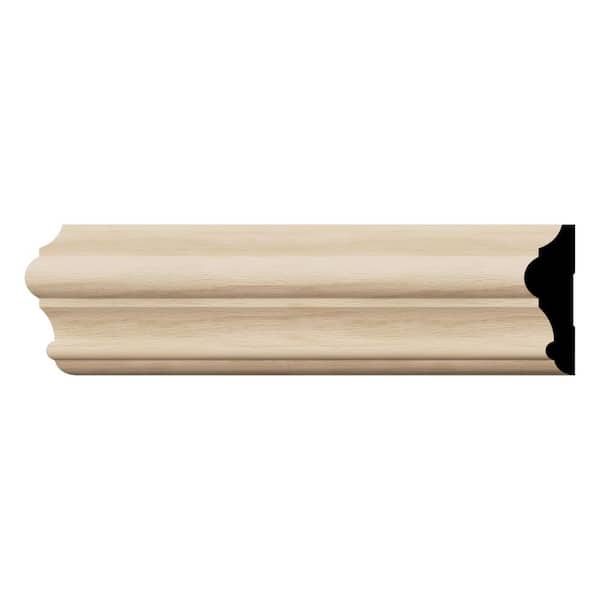 Ekena Millwork WM397 1 in. D x 3.5 in. W x 96 in. L Wood (White Oak) Chair Rail Molding