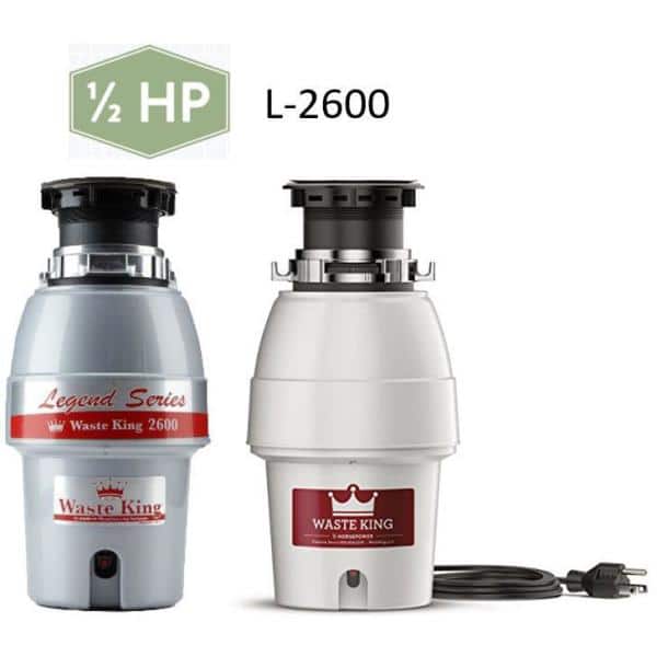 Silver Continuous Feed Stainless Steel Food Waste Disposer