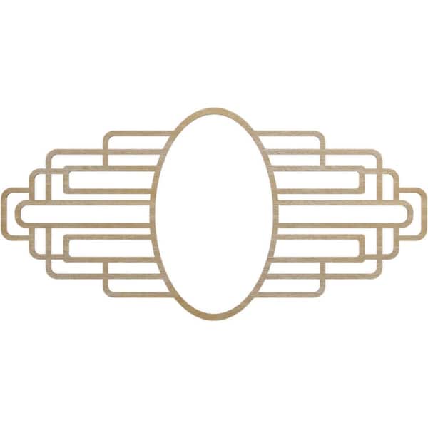 Ekena Millwork 22 in. x 8 in. x 0.375 in. Wood Medallion Moulding