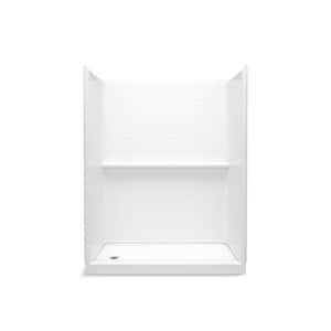 Traverse 30 in. W x 72.25 in. H 2-Piece Direct-to-Stud Shower End Wall Set in White