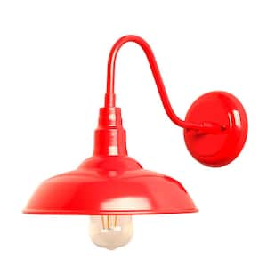 Joanie 1-Light Red Wall Sconce with Dimmable;Rust Resistant