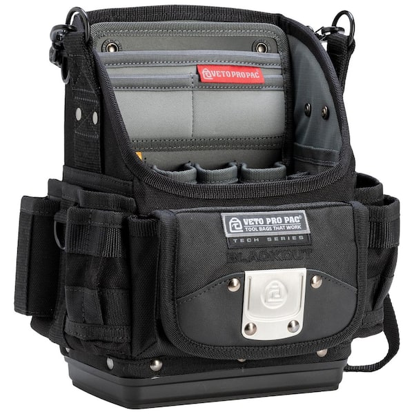 VETO PRO PAC TP6B Blackout 6 Pocket Tool Pouch w/ Base VPP10834