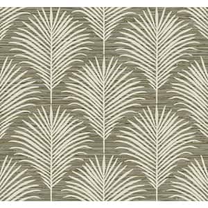 Charcoal and Sand Grassland Palm Vinyl Peel and Stick Wallpaper Roll (Covers 40.5 sq. ft.)