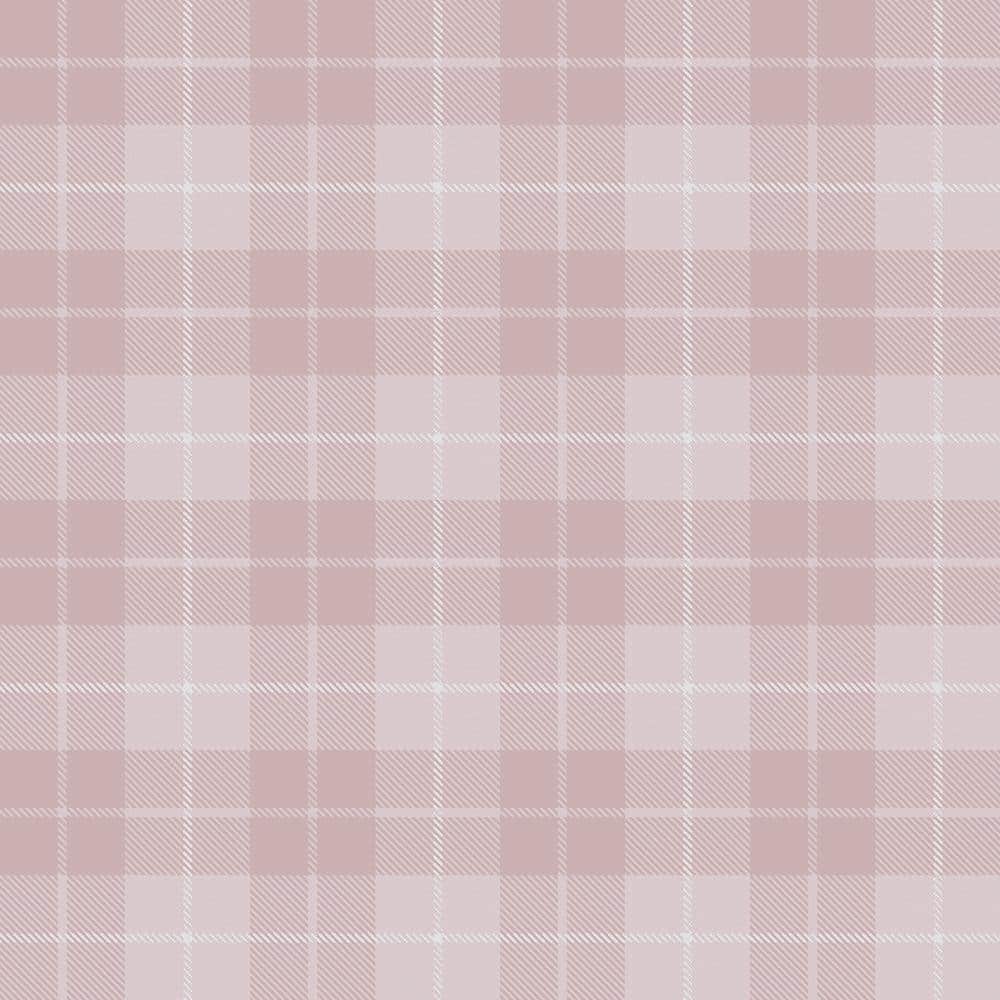 Pink Little Explorers 2 Twilled Tartan Matte Finish Non-Pasted Non-Woven Wa