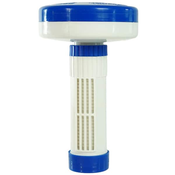 Pool Central 8 in. White and Blue Deluxe Spa and Swimming Pool Bromine or Chlorine Feeder
