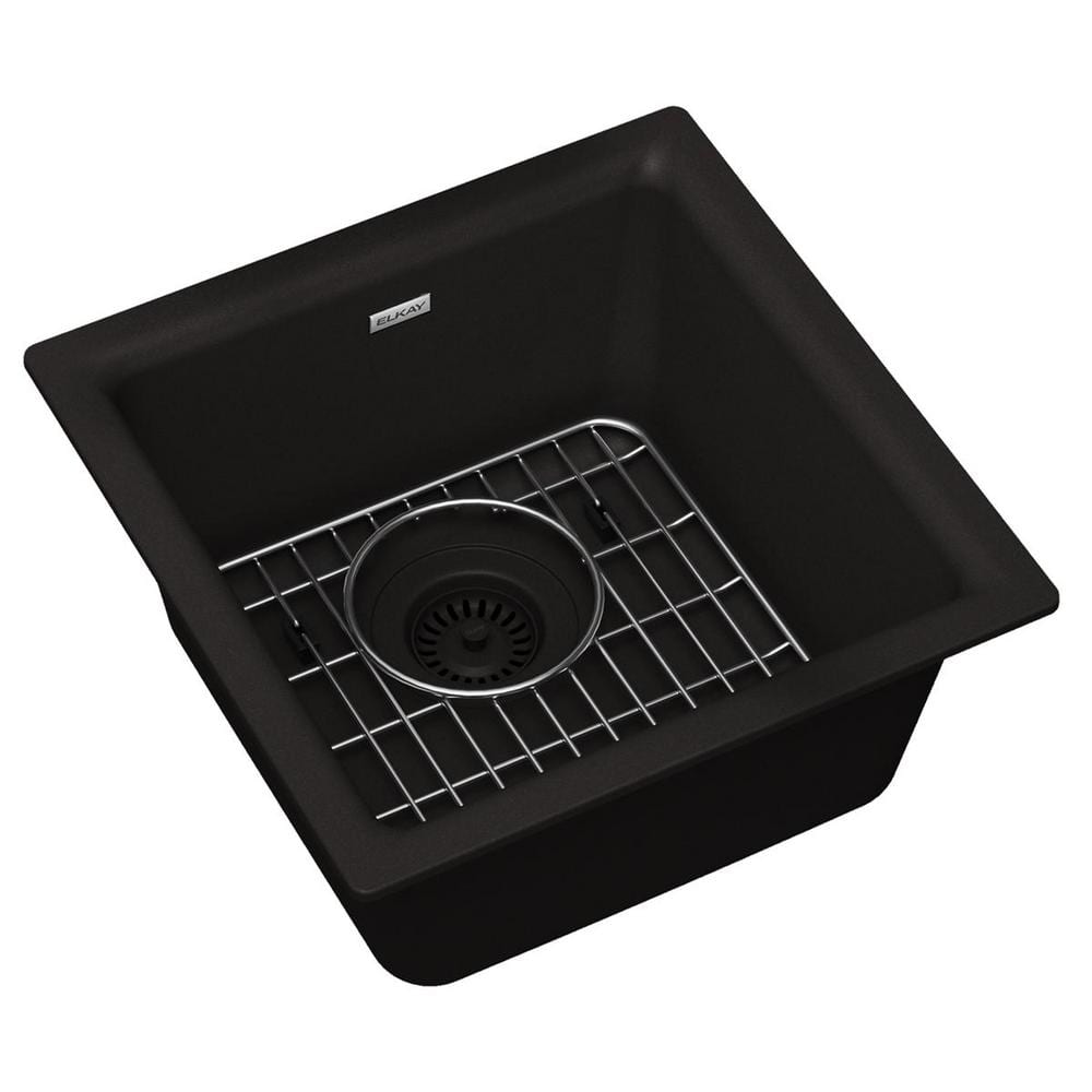 UPC 094902127507 product image for Quartz Classic 16 in. Drop-In/Undermount Single Bowl Black Granite/Quartz Compos | upcitemdb.com